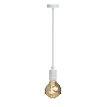 Calex | Retro Suspension | E27 | Aluminium | Blanc mat | Modèle 3 anneaux | 1.5M cordon