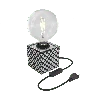 Calex | Luminaire de table | Verre | Noir-Blanc | Raccord E27