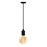 Calex | Pendule | Aluminium | Noir mat | Modèle à 3 anneaux | Câble de 1,5 m | Prise E27