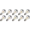 Lighto | Filament LED | Culot large E27 | Ampoule standard | Claire | 60mm | 4W | Lot de 10