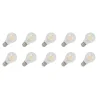 Lighto | Filament LED | Grande douille E27 | Ampoule standard | Lumineuse | 60mm | 6W | 10 pièces