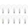 Ampoule | Petite douille E14 | Ampoule boule | Transparente | 45mm | 25W