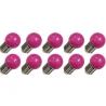 Lighto | Ampoule LED | Douille grande E27 | Ampoule sphérique | Violet | 45mm | 1W | Lot de 10