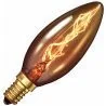 Lampe à filament de carbone bougie or 25W petite douille E14