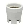 Support d'ampoule en porcelaine E27 blanc