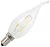 Bailey | Lampe bougie LED avec pointe | Petite douille E14 | 1W (remplace 15W)