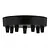 Capuchon de plafond Bailey métal noir multi-câble 7