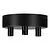 Capuchon de plafond Bailey métal noir multi-câble 3