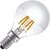Lighto | Ampoule LED filament à calotte argentée | Petit culot E14 | Ampoule globe | Transparente | 45mm | 4W