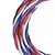 Bailey fabric cable twisted 3-core blue/white/red 3m